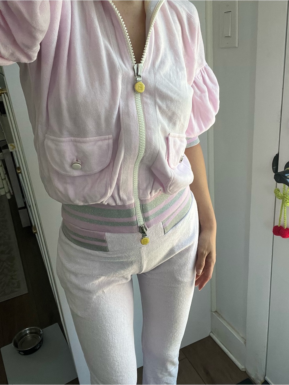 Fendi 90s Tracksuit Pink Terrycloth Vintage y2k